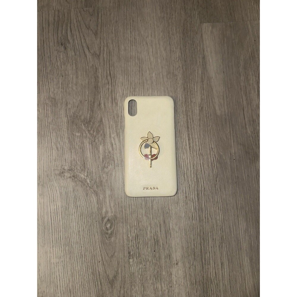 Prada iPhone X Charm White Phone Case